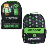 Personalised Minecraft Boys Backpack Bag Rucksack School Bag Name