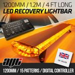 1200MM 1.2m 48" Van Truck LED Amber Light Bar Beacon Hazard Recovery Lightbar