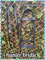 WORKING HUNTER HUNT PREMIUM LEATHER SHOWING BRIDLE RUBBER REINS 5 SIZES