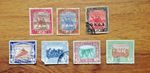 Sudan Mixed Lot – Camel Postman & 1950s Pictorials, 7 Used Stamps. Free UK P&P