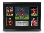 Virgil van Dijk Signed Liverpool A3 Pre Printed Autograph Photo Memorabilia
