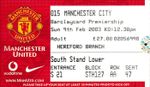 TICKET: MANCHESTER UNITED v Manchester City 2002/2003 - EXCELLENT CONDITION