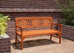 BIRCHTREE Garden Bench Outdoor 3 Seat Chair Wood Spruce Patio Park WGB01 Natural