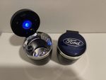 Blue Car Interior Ashtray LED Light Portable Smoke Ashes Holder For  Ford Car