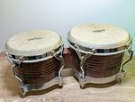 LP Matador Wood Bongos Almond Brown Chrome Hardware used