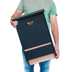 Bat House 3 Chamber Black Wood Roosting Box for Outdoors