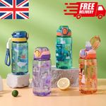 600ML Leakproof Water Bottles With Straw Sport Bottle Drinks Water Cup for Kids