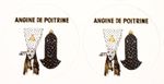 SET of 2 x 3cm STICKERS ANGINE DE POITRINE QUÉBEC BAND KHN KLEK FABIENK SARNIEZZ