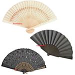 Hand Fan Held Tela Portable Spanish Dances Gift Fabric Folding Party Wedding UK