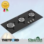 Campervan Gas Triple Hob, Thetford Topline 931 , VW Crafter Black Gas Hob Unit