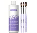 NAIL SCULPTING ACRYLIC LIQUID MONOMER WITH NAIL BRUSH SET SALON QUALITY 240ML