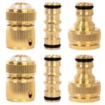 BLOSTM Brass Garden Hose Connector 6 Pack Tap ½” Fittings Quick Connect