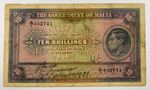 Malta - 1939 Ten 10 Shillings Banknote - George VI - A/1 442741 - P13a (TC443)