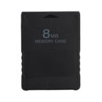 UK Seller - TESTED Save 8MB Sony PS2 Memory Card Black Playstation 2 Data Stick