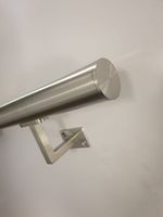 Handrail Stair Rail - Stainless Steel 304 with Square Brackets & Flat Ends