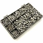 270 ASSORTED PIECE, A2 STAINLESS M3 M4 M5 SOCKET CAPS BOLT SCREW ALLEN KEY KIT