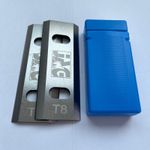 2 X T8 Steel Reversible Wood chipper blades, Micro Bevel for Forest Master FM6DD
