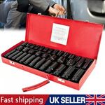 40 Piece Heavy Duty Car Truck Deep Impact Socket Set 1/2" Drive 8- 32mm Metric