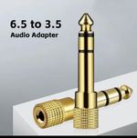 3.5mm Jack to 6.35mm Stereo Headphone Adapter Connector Converter 6.3mm GOLD 1/4