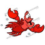 Character sticker Sebastian Little Mermaid decal Ice Cream Van choose size)