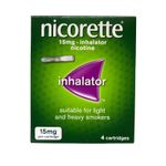 Nicorette Inhalator 15mg 4 Nicotine Cartridges + Mouthpiece Stop Smoking/Vaping