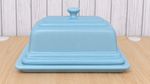 Maison by Linea Blue Stoneware Butter Dish with Lid Excellent Condition