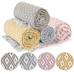 Throw Blanket for Sofas Bed Runner Diamond Geometric Soft Cotton Casablanca