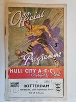HULL CITY v ROTTERDAM - 25th September 1947 Friendly Match 