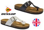 Ladies Womens Dunlop Sandals Summer Sliders Beach Slip on Flat Mules UK NEW