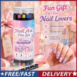 24 Colors Dual-Ended Nail Art Pens Set,12pcs Dual-Ended Pens