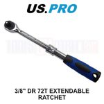 US PRO 3/8 dr 72t EXTENDABLE RATCHET B4053