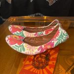 Lucky Brand Women’s Size 7 Leather Floral Multicolor Slip-On Ballet Flats
