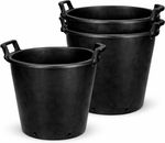 3 x 70 Litre Large Plant Pot Outdoor Garden Flower Tree Planter Container Tub