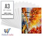 A3 Artist Canvas Boards Primed Panel Acrylic Oil Painting 100% Cotton