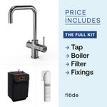 4 in 1 Instant Boiling Hot Water Kitchen Tap, Tank & Filter Full Kit flode Vier