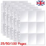 100 Sheet Premium Double Sided 9-Pocket Pages Trading Card Albums Sleeves Binder