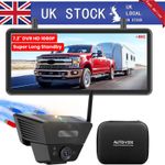 AUTO-VOX 7.2" HD Solar Magnetic Wireless Car Reversing Rear Camera DVR Recording