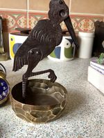 Vintage Cigar Cutter Engine Flamingo Standing Bird Guillotine smoker smoking