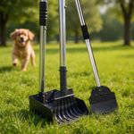 Set of 3 Long Handle Dog Pet Waste Pickup Pooper Scooper Poo Picker Jaw Tools UK