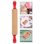 4Pcs Kids Wooden Rolling Pins Nonstick Dough Roller for Baking Clay Fun