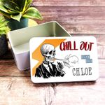 Chill Out Vape Box Rectangle Personalised Smokers Vape Tin
