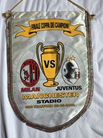 AC Milan vs Juventus Pennant 2003 Champions League Final Old Trafford Vintage 