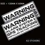 2 X VEHICLE CAR VAN TAXI CAB SECURITY STICKERS GPS SIGNS ALARM TRACKER WARNING