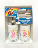 NEW Care Bears 3pc Bathroom Accessories Set Toothbrush Cup/Soap Pump/Storage Bin