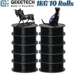 Low Price Sale!10kg Geeetech 3D Printer Filament PLA Black 1.75mm 1kg/roll PLA