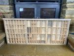 Vintage Letterpress Wood Printers Tray, Old Shelf Rustic Shelf Curios Display 18