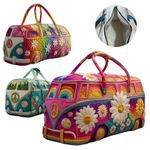 New Hippie Van Quilted Duffle Bag,Weekender Travel Bags Gifts UK 2026