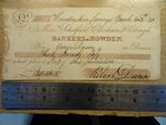HOWDEN, MESS.SCHOLFIELD,CLARKSON & CLOUGH BANKERS  1830 CHEQUE, SCARCE