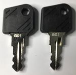 2x IGNITION KEY 801 FORKLIFT FORKLIFT PALLET TRUCK ANT LIME KEY