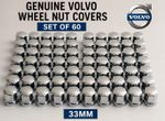 Genuine Volvo Truck 33mm Chrome Wheel Nut Covers Caps Set of 60 New OEM